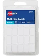 Avery Multi-Use Removable Labels 1/2" x 3/4 6737
