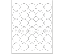 1-1/2"GLOSSY ROUND Blank White Stickers, for LASER Printers Only!Blank White Labels,Soap Labels,Candle Labels,Packaging Labels,Vendor Labels