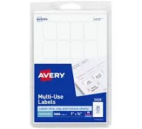 Avery Durable ID Labels Permanent Adhesive Black Border 05219