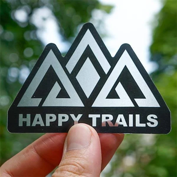 Bulk Custom 1" Custom Clear Vinyl Die Cut Stickers - White - Bulk Custom Promotional Item & Trade Show Giveaway Swag