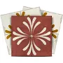 Brown Gold Vintage Flower Design Tile Stickers