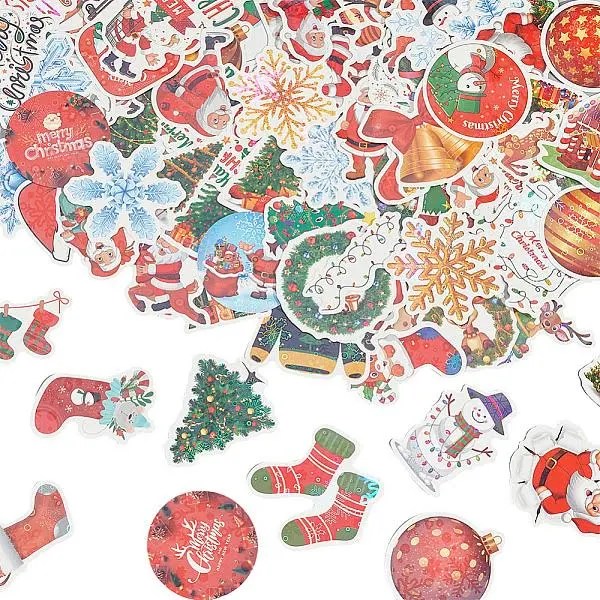 Christmas Theme Paper Self-Adhesive Stickers
