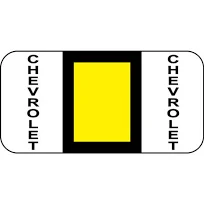 Reynolds & Reynolds Vehicle Car Make Labels - CHEVROLET - 3/4" H x 1/1/2" W - Ringbook Sheets - 270/Pack