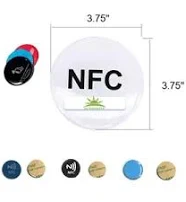 Custom NFC Enabled Epoxy Stickers 3.75" x 3.75" Anti-Metal Ta