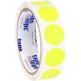 Tape Logic Removable Labels 1" Circle Fluorescent Yellow 500/ Roll