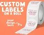 Custom Labels on a Roll, Personalised Stickers, Your Logo, Text, or Design, Thank You Stickers, Business Logo Stickers, Weatherproof Labels