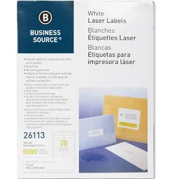 Business Source Bright White Premium-quality Address Labels