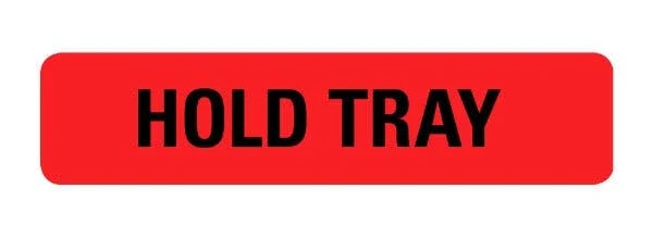 Hold Tray Food Service Medical Labels | Label Supplies From Label Value