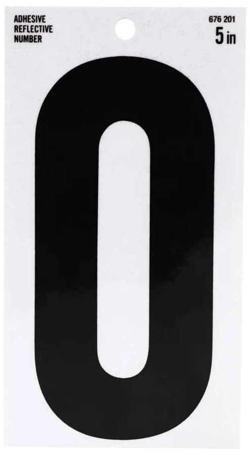 Everbilt 5 in. Mylar Reflective Self-Adhesive Number