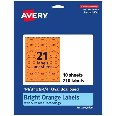 Avery Printable Oval Labels