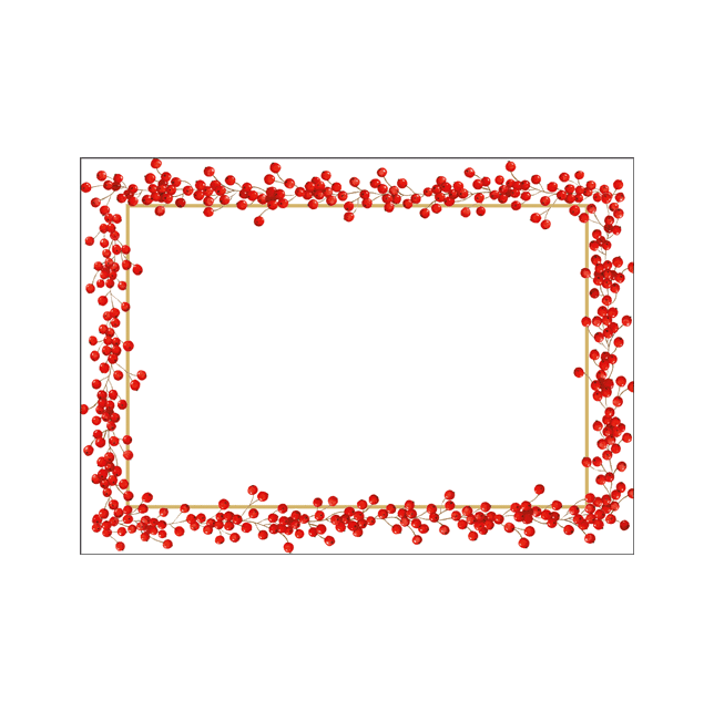Caspari Red Berries Name Labels