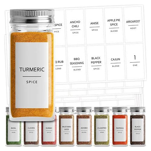 140 Spice Labels Stickers, Preprin…