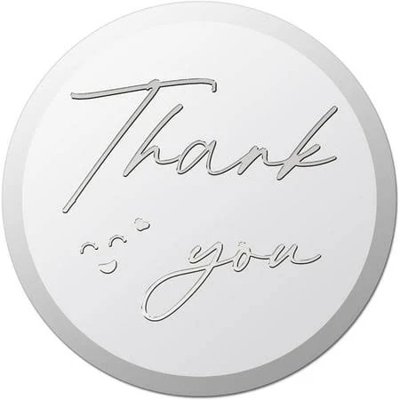 100pcs 1.5" Silver Foil Stickers