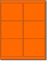 Orange Laser & Inkjet Printer Labels
