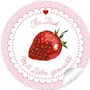 Jam labels for jars, 24 "Strawberry" stickers for homemade jam