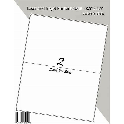 50 Half A4 Labels Self Adhesive T…