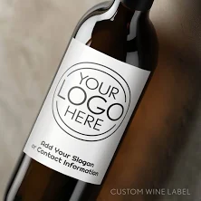 Add Your Logo and Tag Line - Modern Minimalist Wine Label