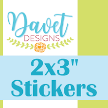 2x3 inch Custom Glossy Waterproof Stickers Labels Seals for your business/ event - any size/ shape available