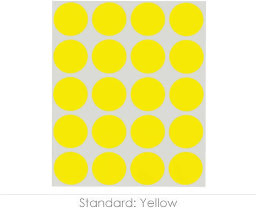 ChromaLabel 1 Inch Round Permanent Color-Code Dot Stickers