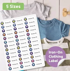 Custom Iron-On Clothing Name Labels: Waterproof Fabric Stickers