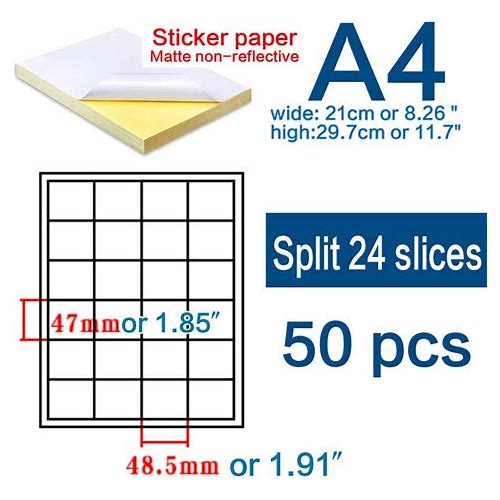 Color Label Self Adhesive A4 Add…