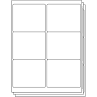 6UP 4 x 3.33 inch Blank Rectangle Labels