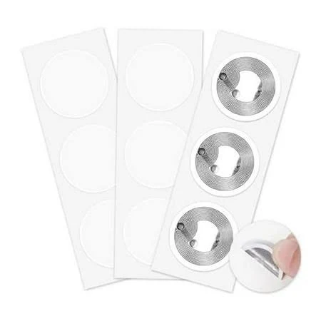 60pcs NFC Stickers NFC Tag Chip Rewritable NFC Tag Compatible NFC Enabled Mobile Devices, White