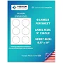 Premium Label Supply White Sticker Round Labels With Bleed 3 inch Circle Laser/Inkjet Compatible (6 Labels/Sheet), 25 Sheets 150 Total Adhesive Labels