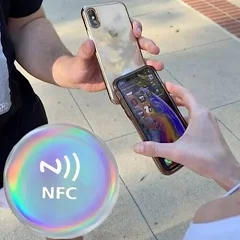 2pcs Hologram Epoxy Nfc Tag213 Mobile Phone Sticker For Social Media