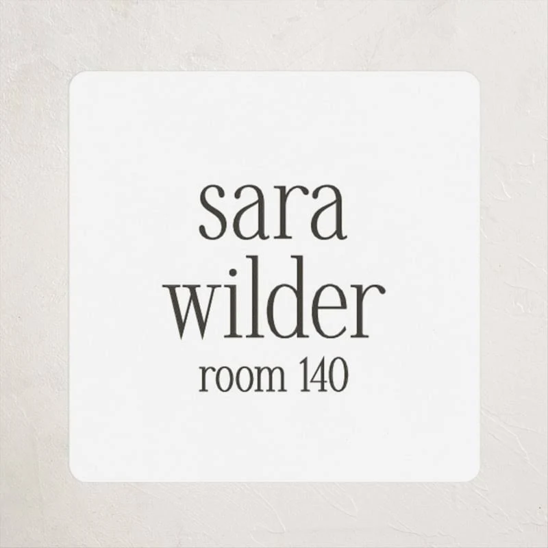 Classic Custom Name Labels By Minted | 30 Count | Simple | White | 1.5" x 1.5"