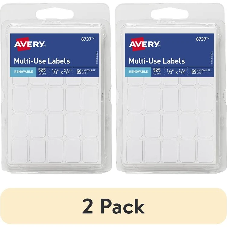 Avery Removable ID Labels 2 Pack
