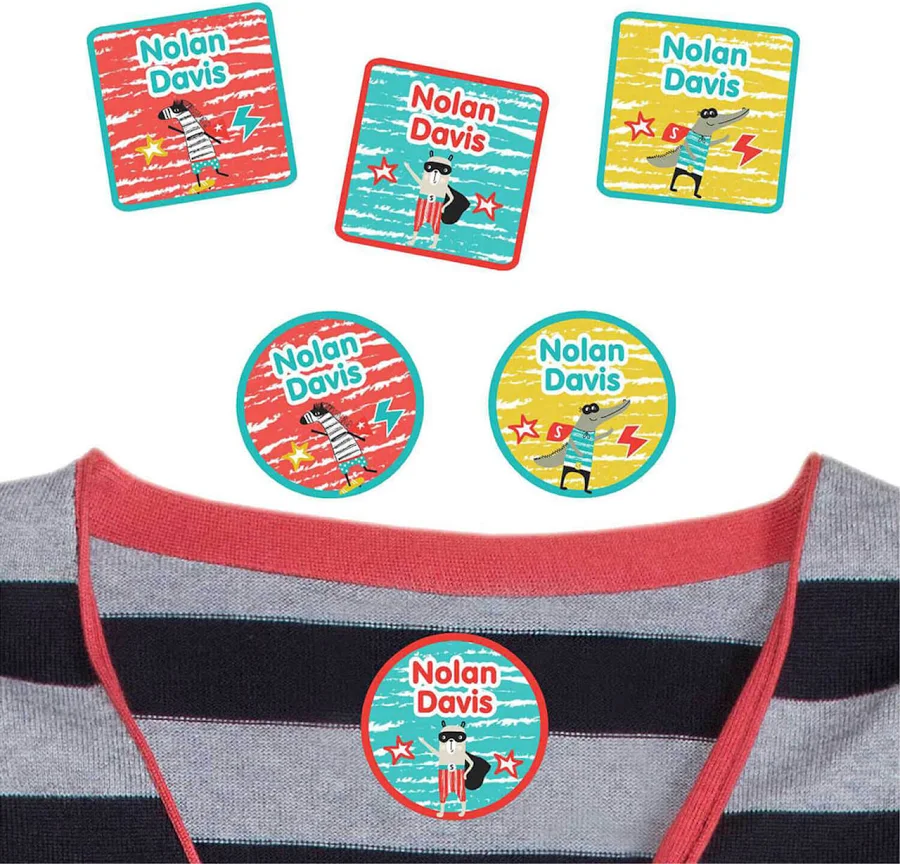 Animal Superheroes Name Labels