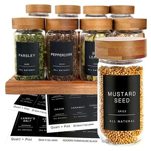 Spice Jar Labels Preprinted Minim…