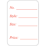 Self Adhesive Pre-Printed No. Style Labels