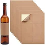 120pcs Brown Rectangular Wine Labels