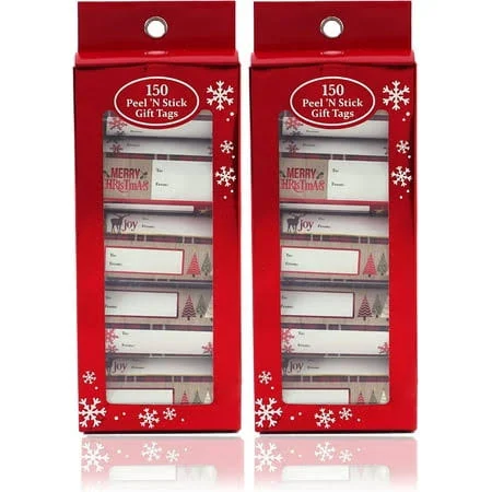 300 Pieces Christmas Peel 'N Stick Gift Tags