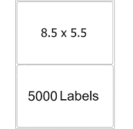 5000 Premium Half Sheet Shipping Label 8.5x5.5 Self Adhesive Rounded 2