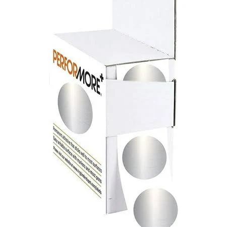 Performore 1 Inch Matte Silver Dot Labels