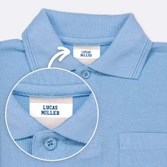 White Wrap & Stick Clothing Labels - Personalized for Kids
