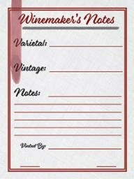 Winemaker's Notes Wine Labels