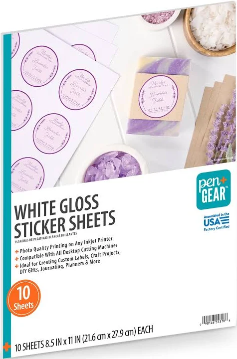 Pen+gear Gloss Sticker Paper