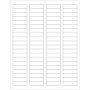 1 3/4 x 1/2" White Removable Rectangle Laser Labels