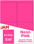 JAM Paper Shipping Labels 4 x 5 Neon Pink 120 Pack