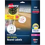 Avery Laser High Visibility Round Labels