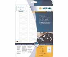 Herma Opaque Jewellery Labels A4 25pc White 5116