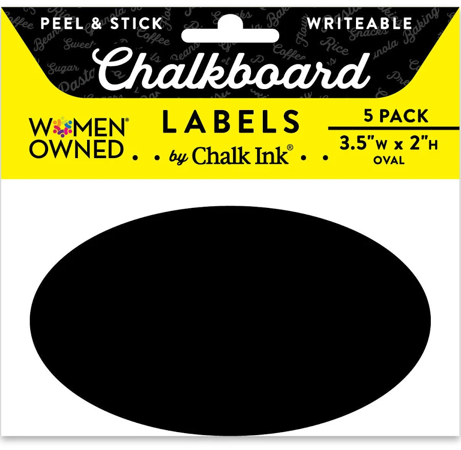 Metallic Color Peel & Stick Oval Writeable Labels 5 Pack
