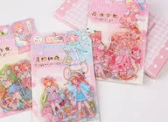 20, gold foil, kawaii, anime, manga PET stickers. Girl. School. Stationery. Journaling. Planner