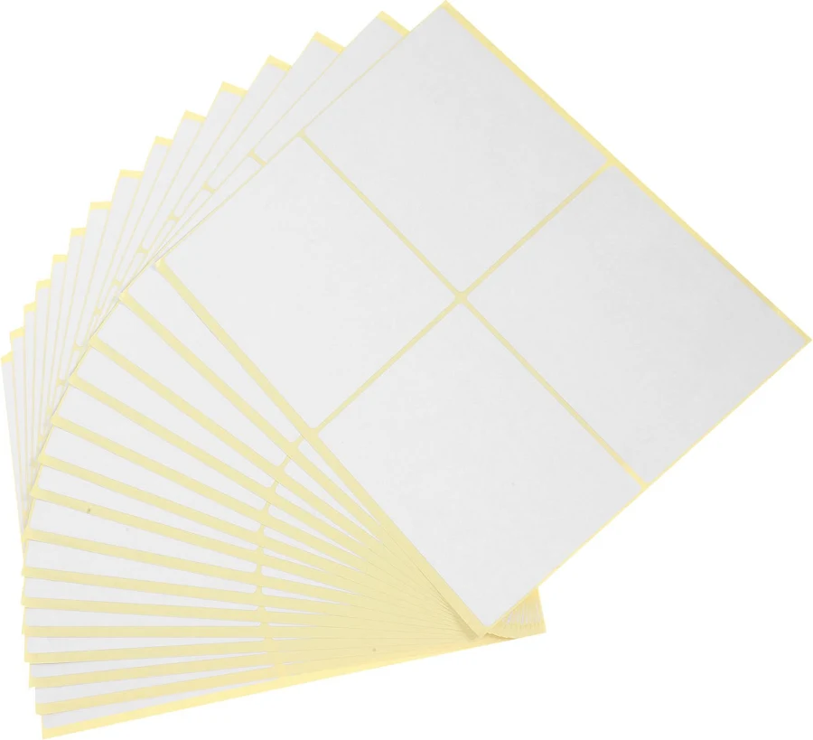 Festfends 120Pcs Large White Adhesive Labels Paper for Mailing Storage and Organization