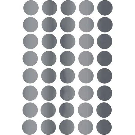 Metallic Stickers Color Code Label Dots for Labeling, Decoration and Seals for Envelopes 3/4 inch, 2000-Pack (Silver)
