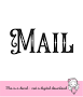 Mail Vinyl Decal, DIY label for mailbox 4"H x 10"W / matte black